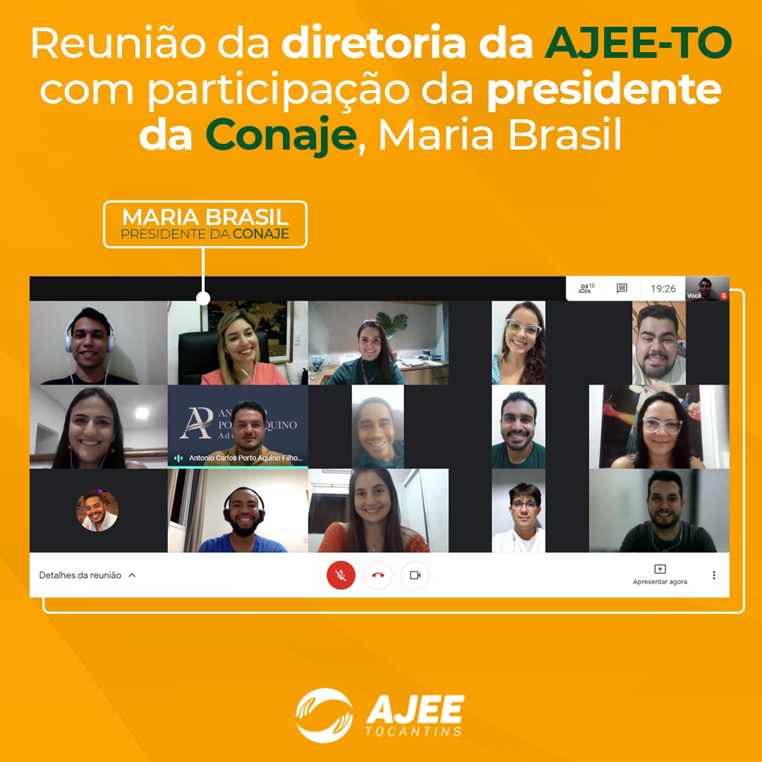AJEE realiza reunião entre diretoria e a nova presidente da CONAJE, Maria Brasil
