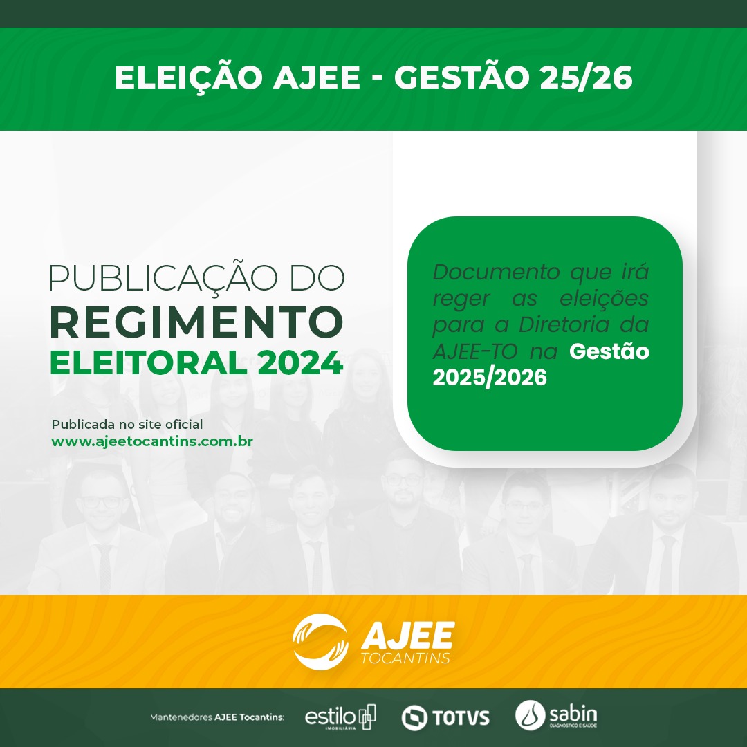 Publicação do Regimento Eleitoral 2024