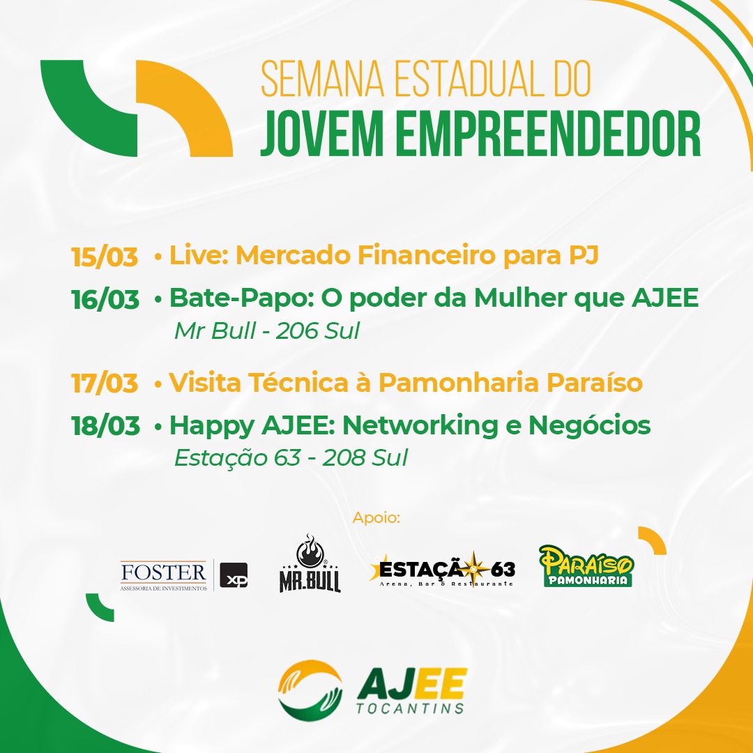 AJEE Tocantins promove Semana Estadual do Jovem Empreendedor