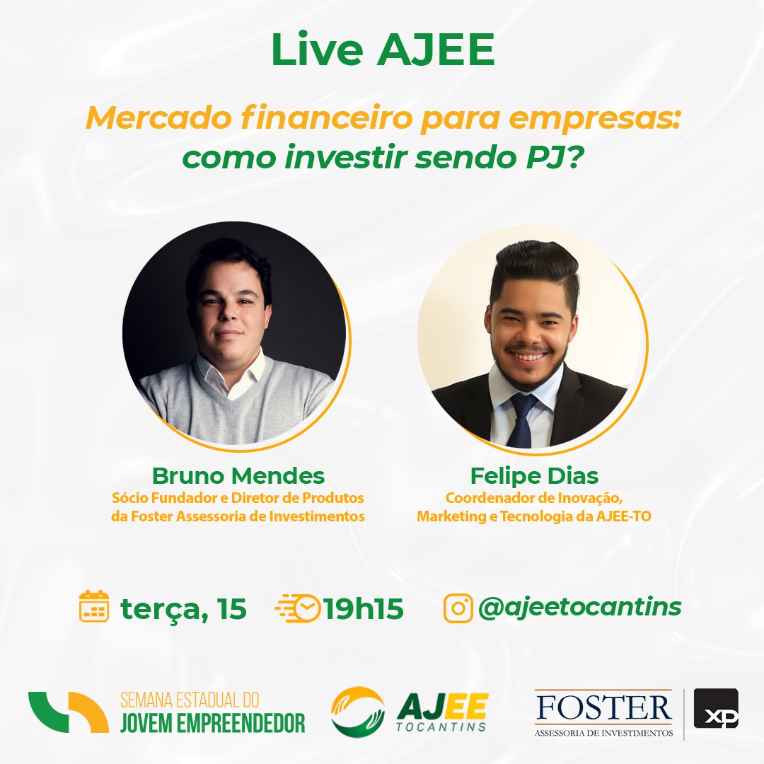 Live sobre Mercado Financeiro abre programação da Semana Estadual do Jovem Empreendedor